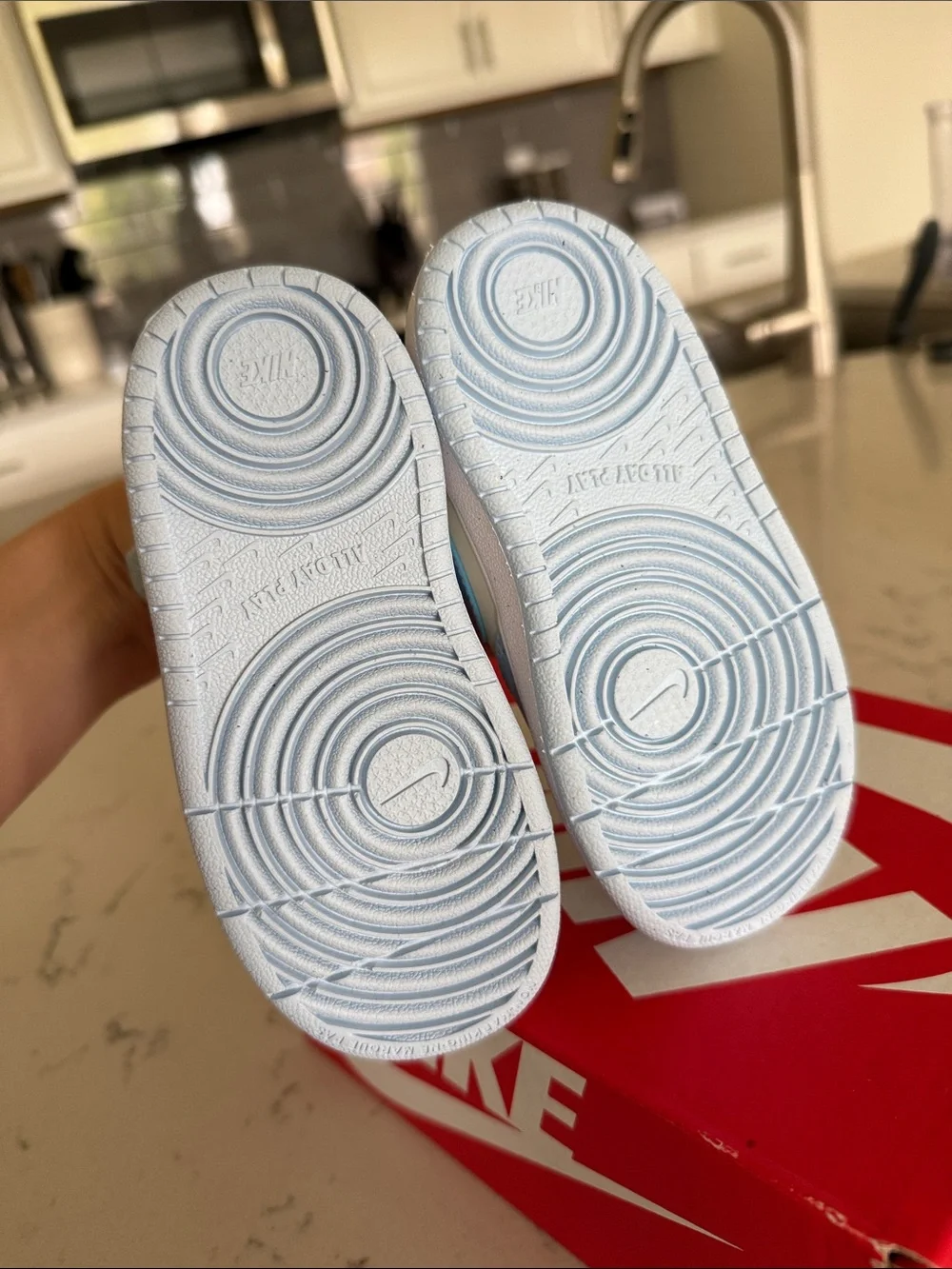 Nike Toddler Court Borough Low Recraft Shoes Blue/Ivory 8C New